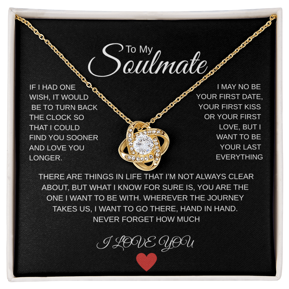 Soulmate, Necklace, Love knot, gift, mothers day, wife, heart, love