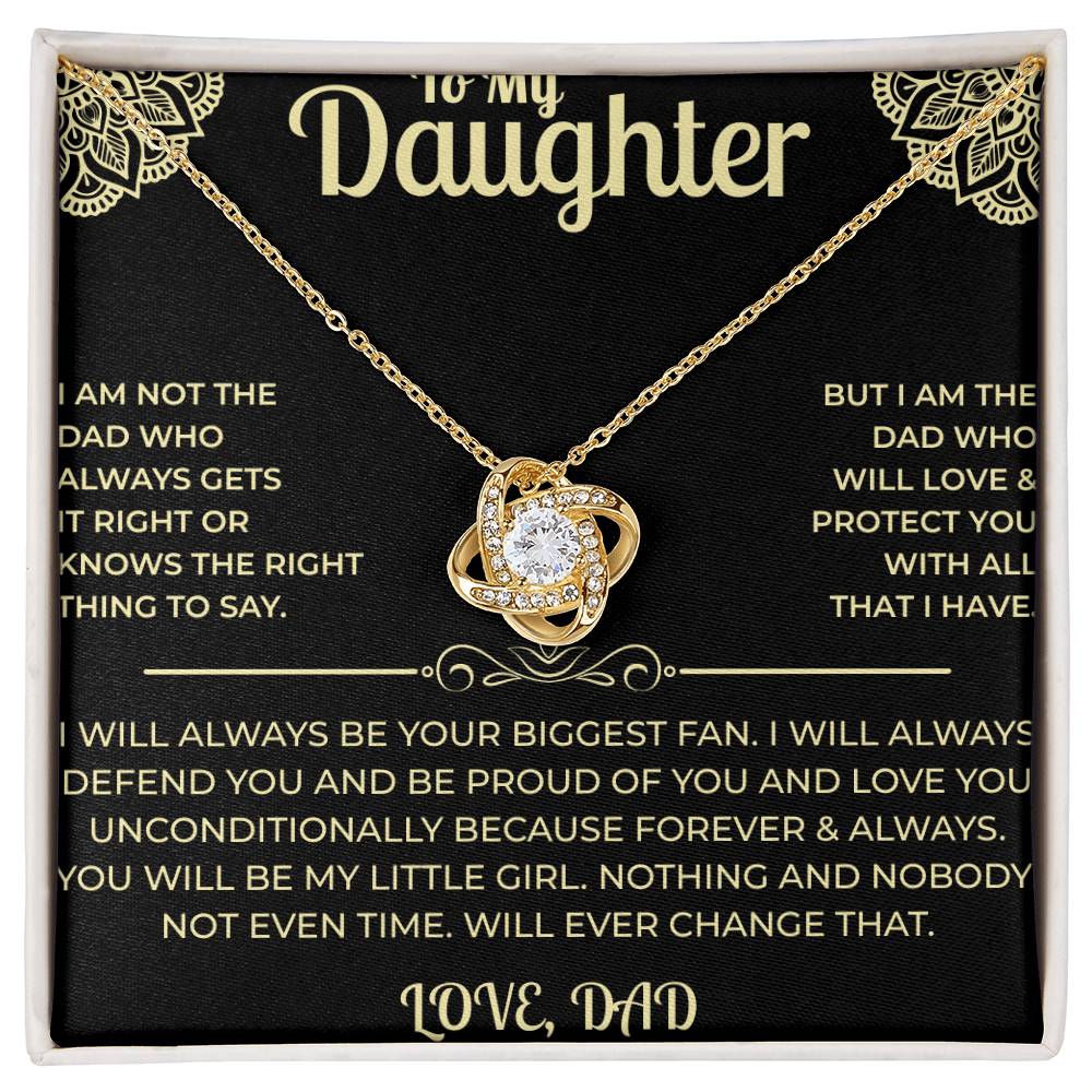 To My Daughter - Love Knot Necklace