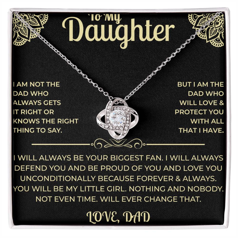 To My Daughter - Love Knot Necklace