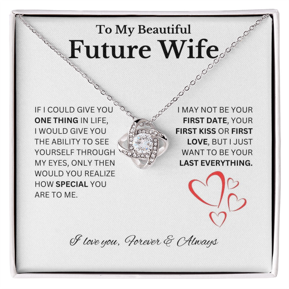 Soulmate, Necklace, Love knot, gift, mothers day, wife, heart, love, fiance, future wife