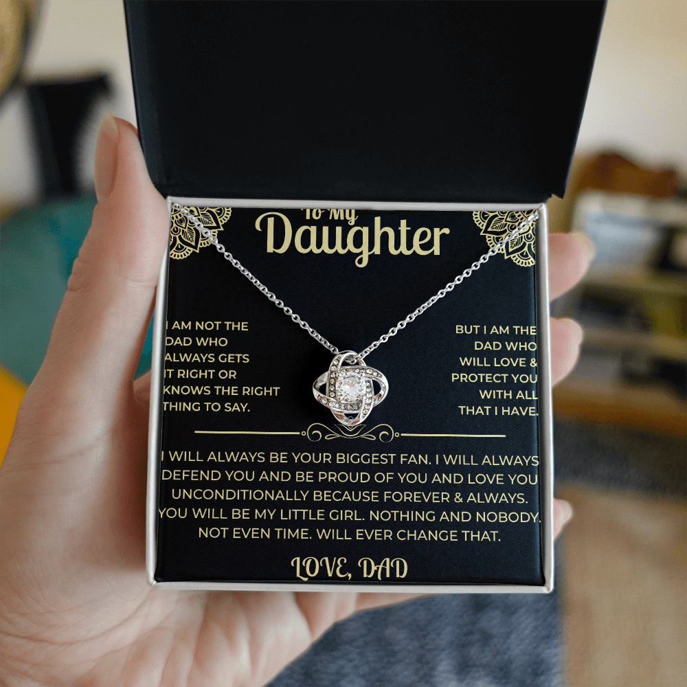 To My Daughter - Love Knot Necklace
