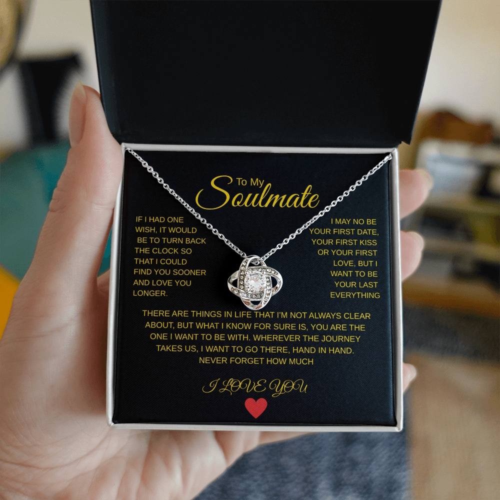 Soulmate, Necklace, Love knot, gift, mothers day, wife, heart, love
