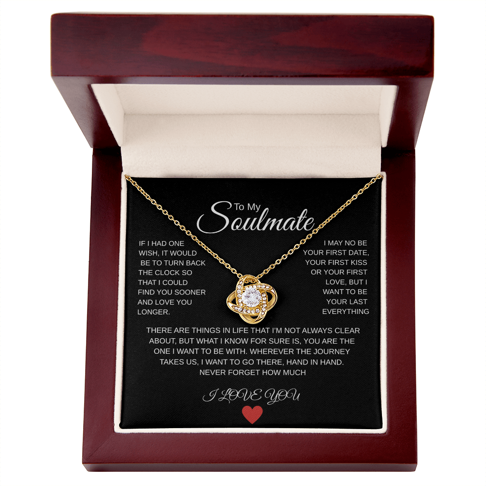 Soulmate, Necklace, Love knot, gift, mothers day, wife, heart, love