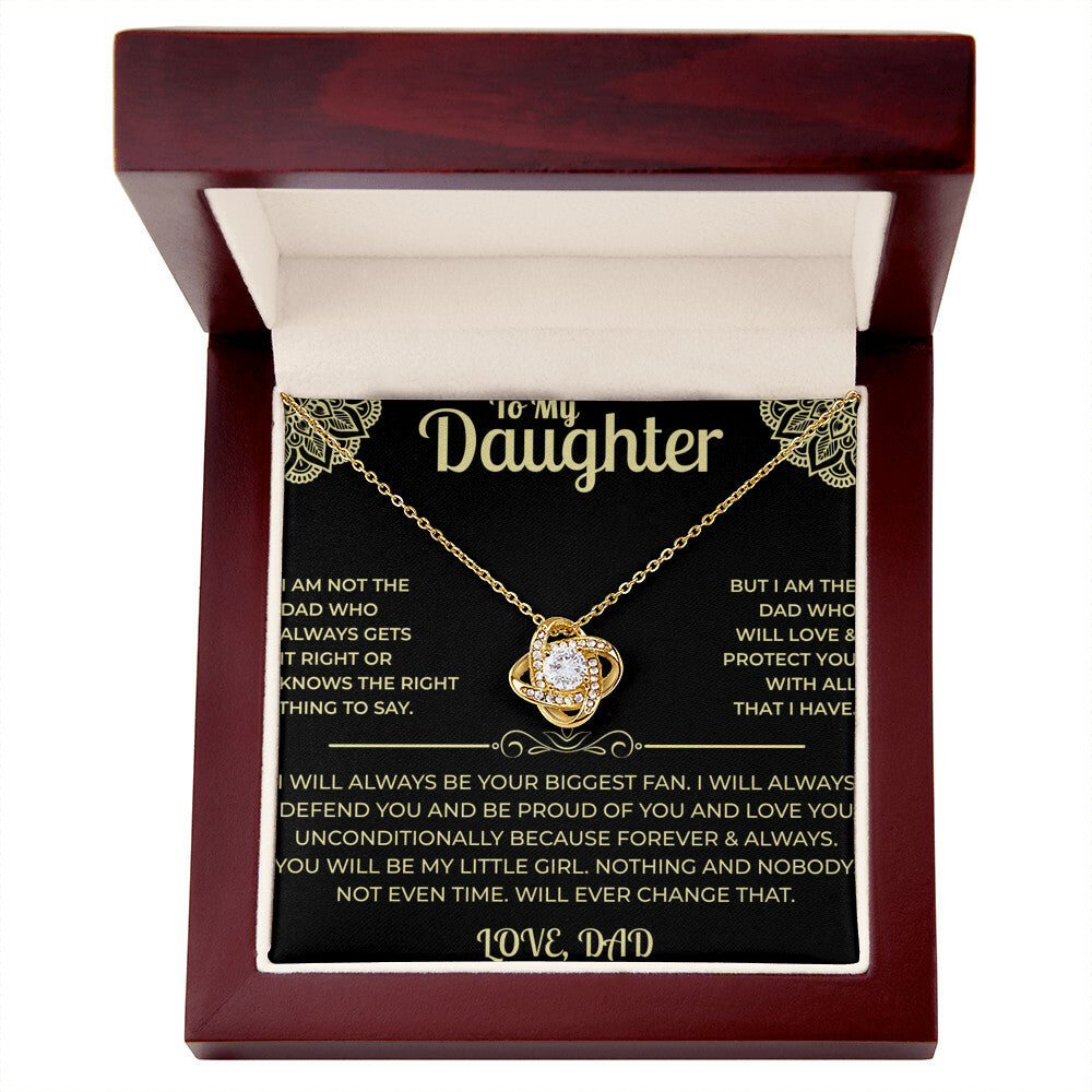 To My Daughter - Love Knot Necklace