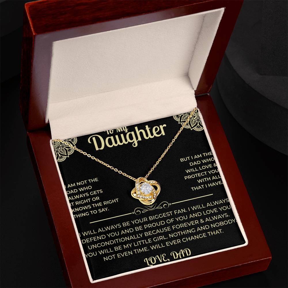 To My Daughter - Love Knot Necklace