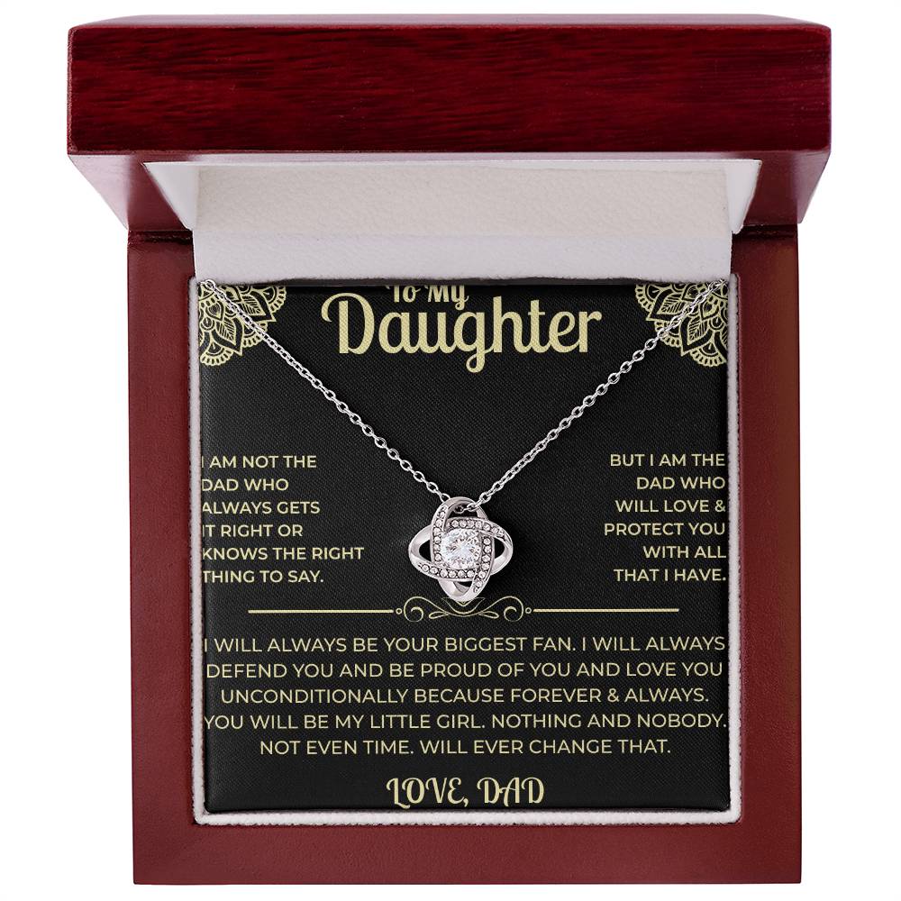 To My Daughter - Love Knot Necklace