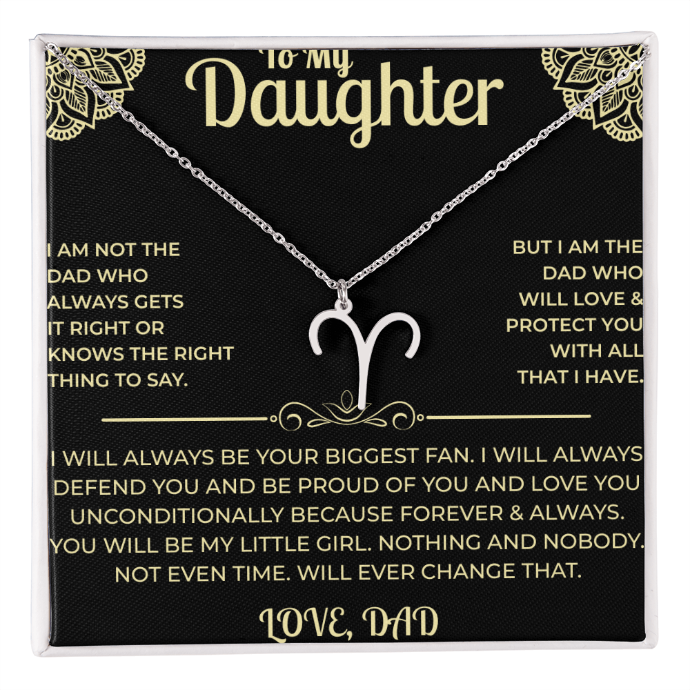To My Daughter - Zodiac Sign Necklace
