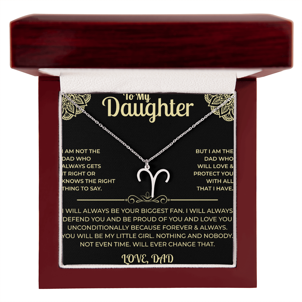 To My Daughter - Zodiac Sign Necklace