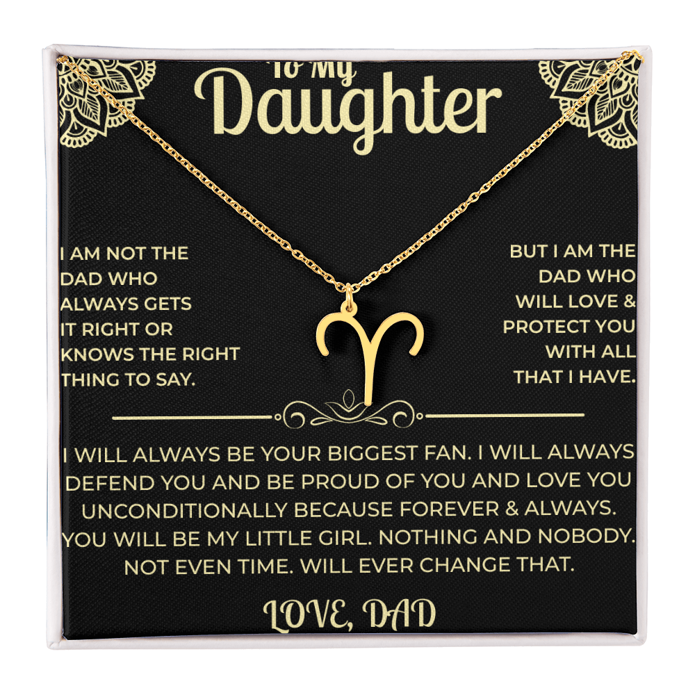 To My Daughter - Zodiac Sign Necklace