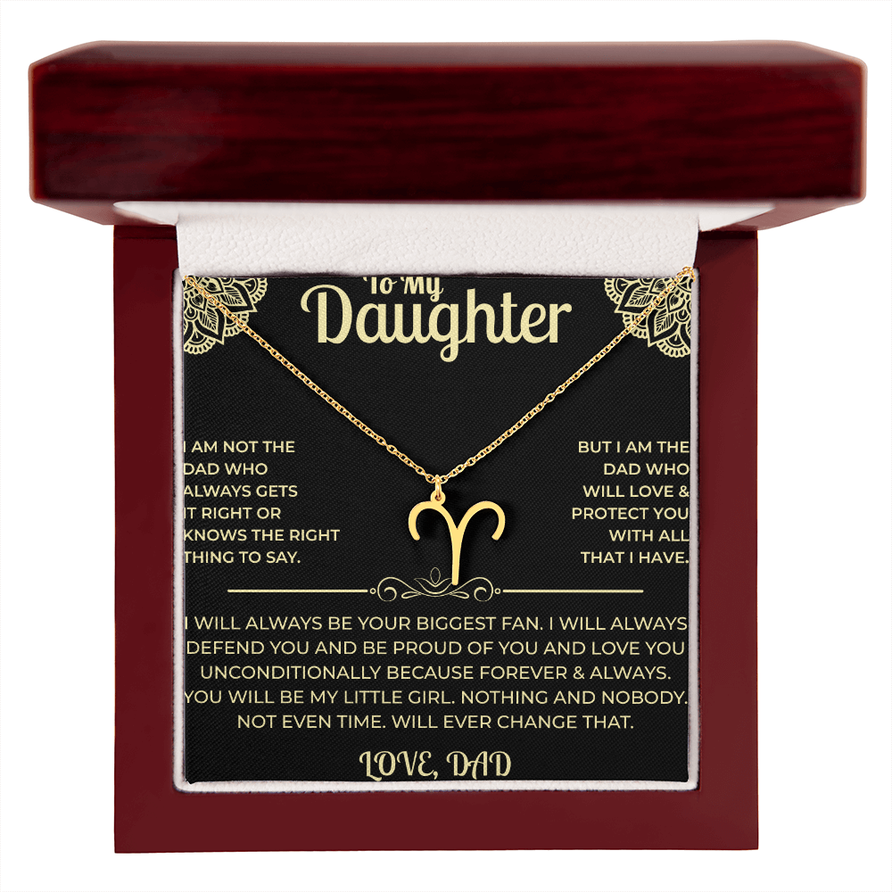To My Daughter - Zodiac Sign Necklace