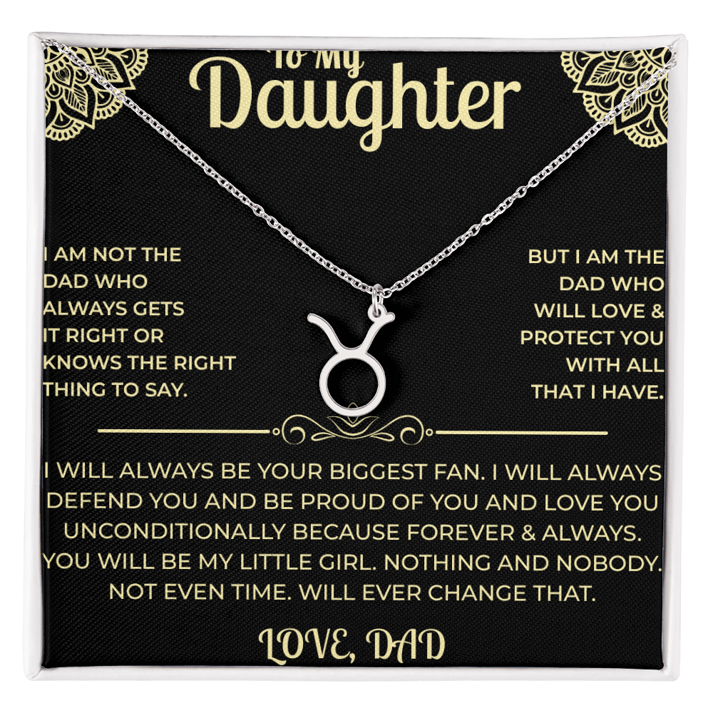 To My Daughter - Zodiac Sign Necklace