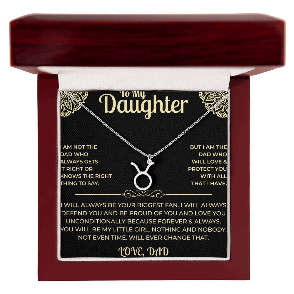 To My Daughter - Zodiac Sign Necklace