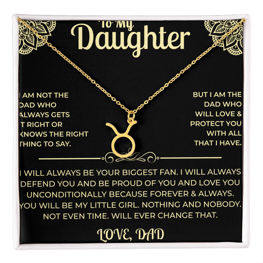 To My Daughter - Zodiac Sign Necklace