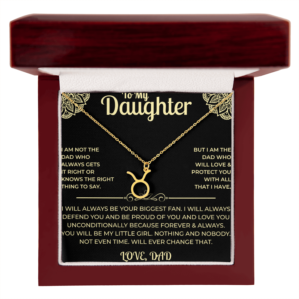 To My Daughter - Zodiac Sign Necklace