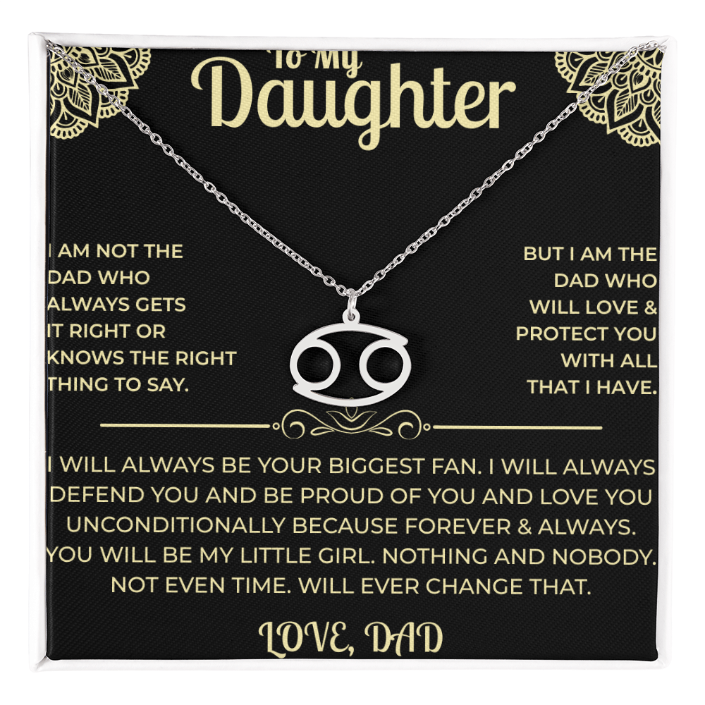 To My Daughter - Zodiac Sign Necklace