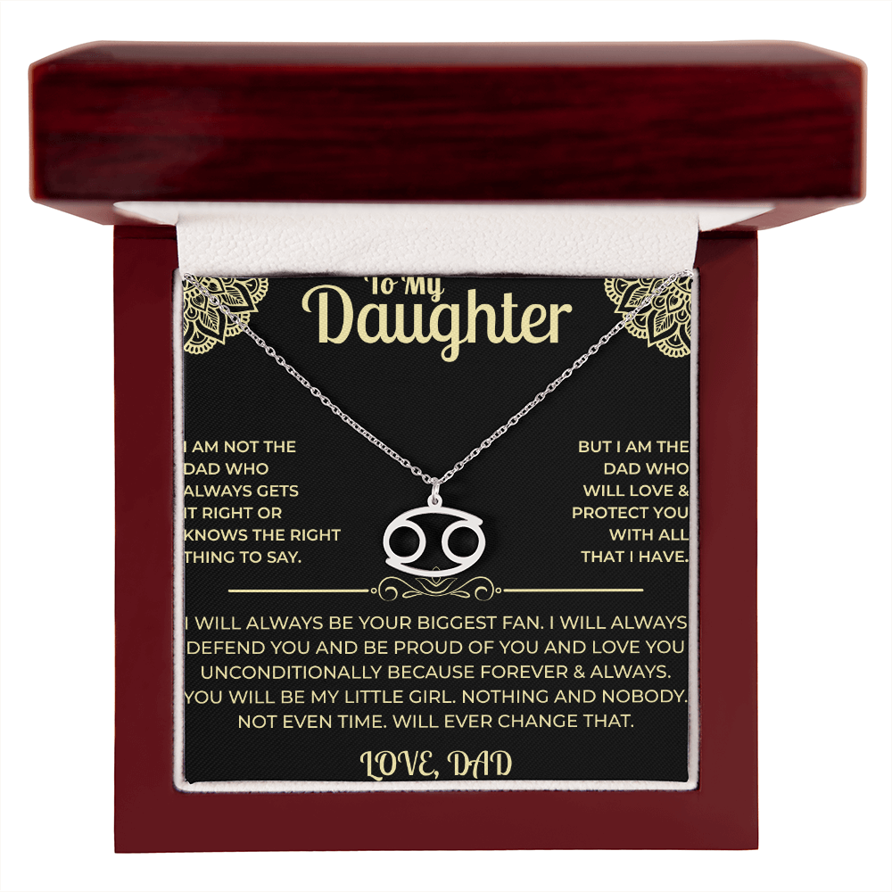 To My Daughter - Zodiac Sign Necklace