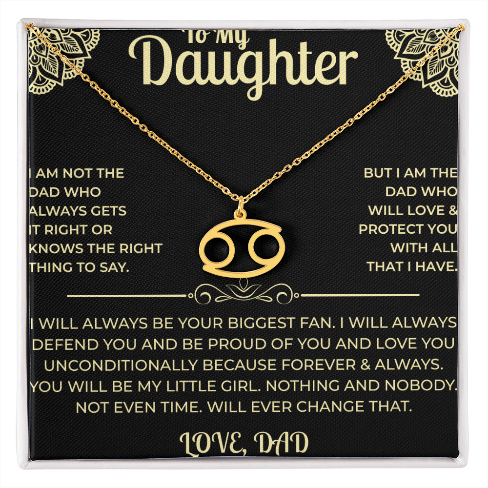 To My Daughter - Zodiac Sign Necklace