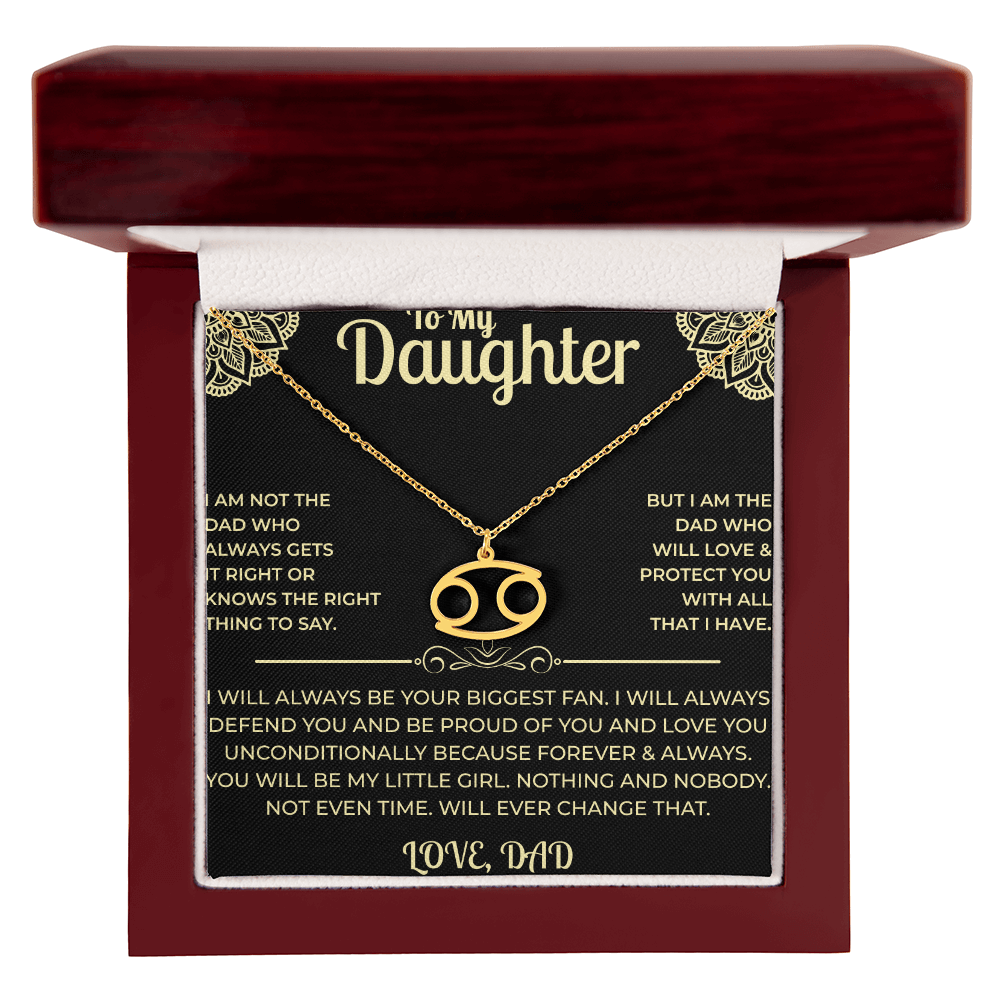 To My Daughter - Zodiac Sign Necklace