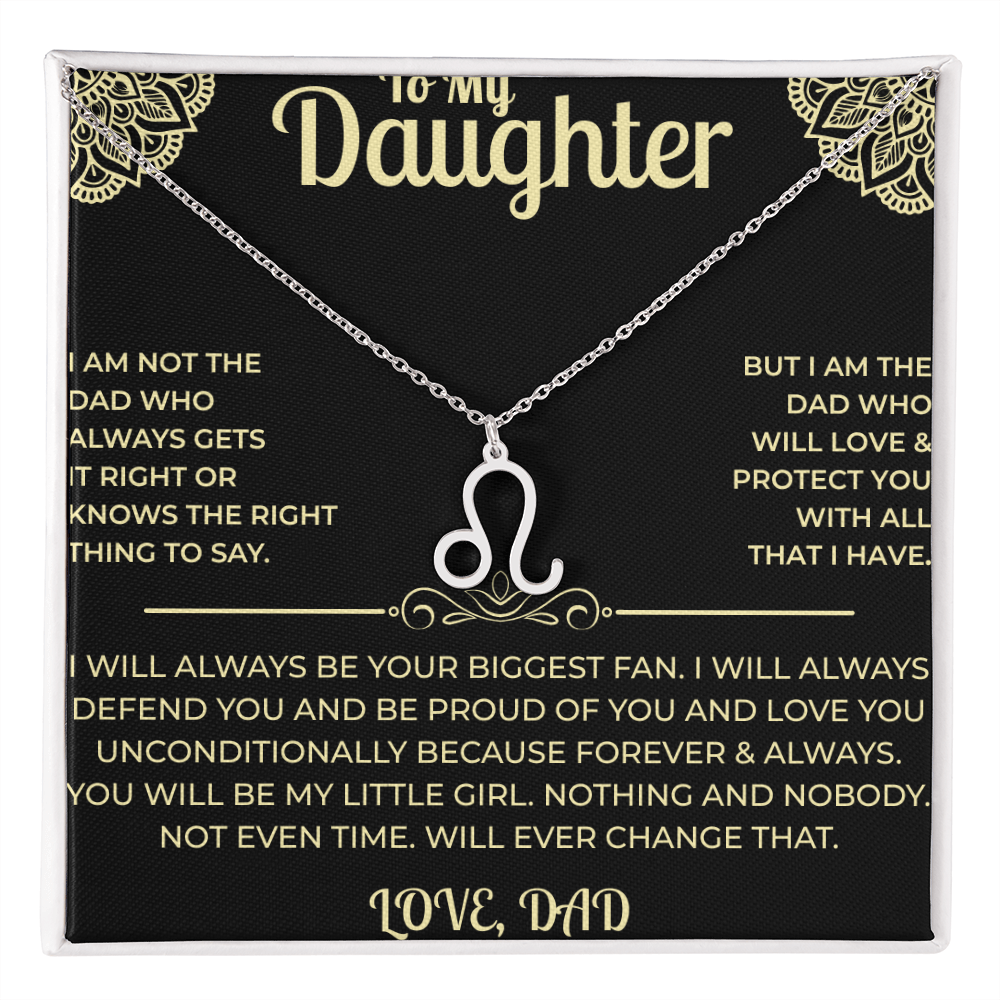 To My Daughter - Zodiac Sign Necklace