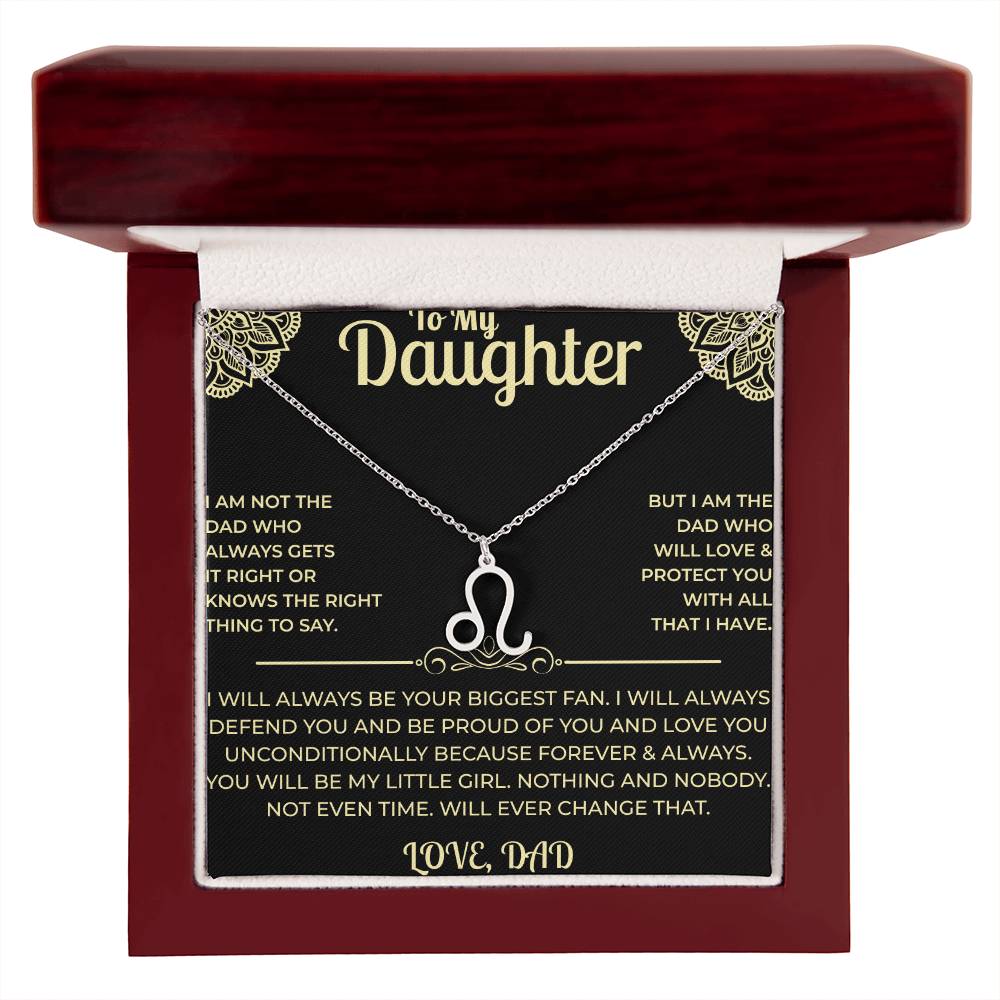 To My Daughter - Zodiac Sign Necklace
