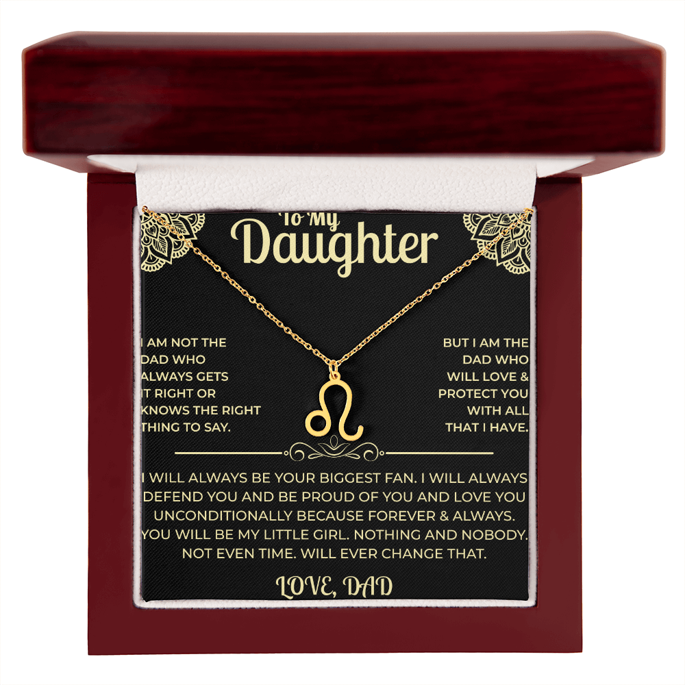 To My Daughter - Zodiac Sign Necklace