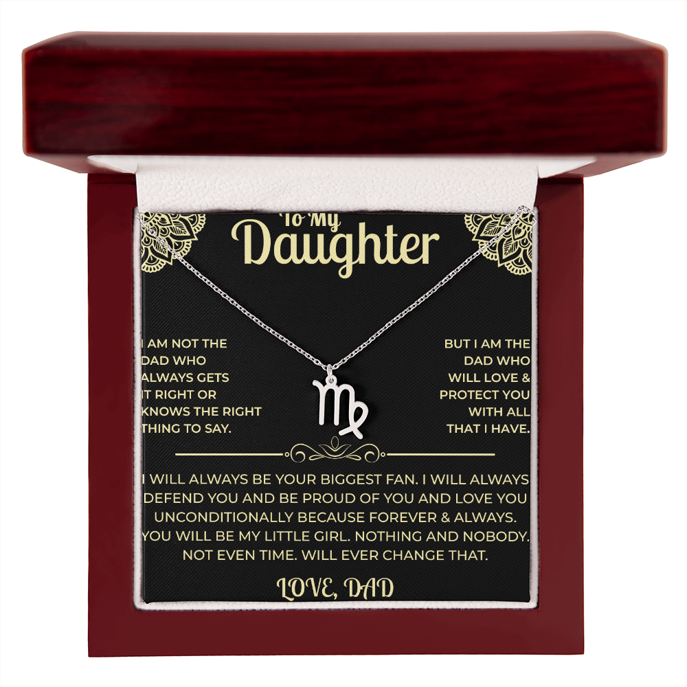 To My Daughter - Zodiac Sign Necklace