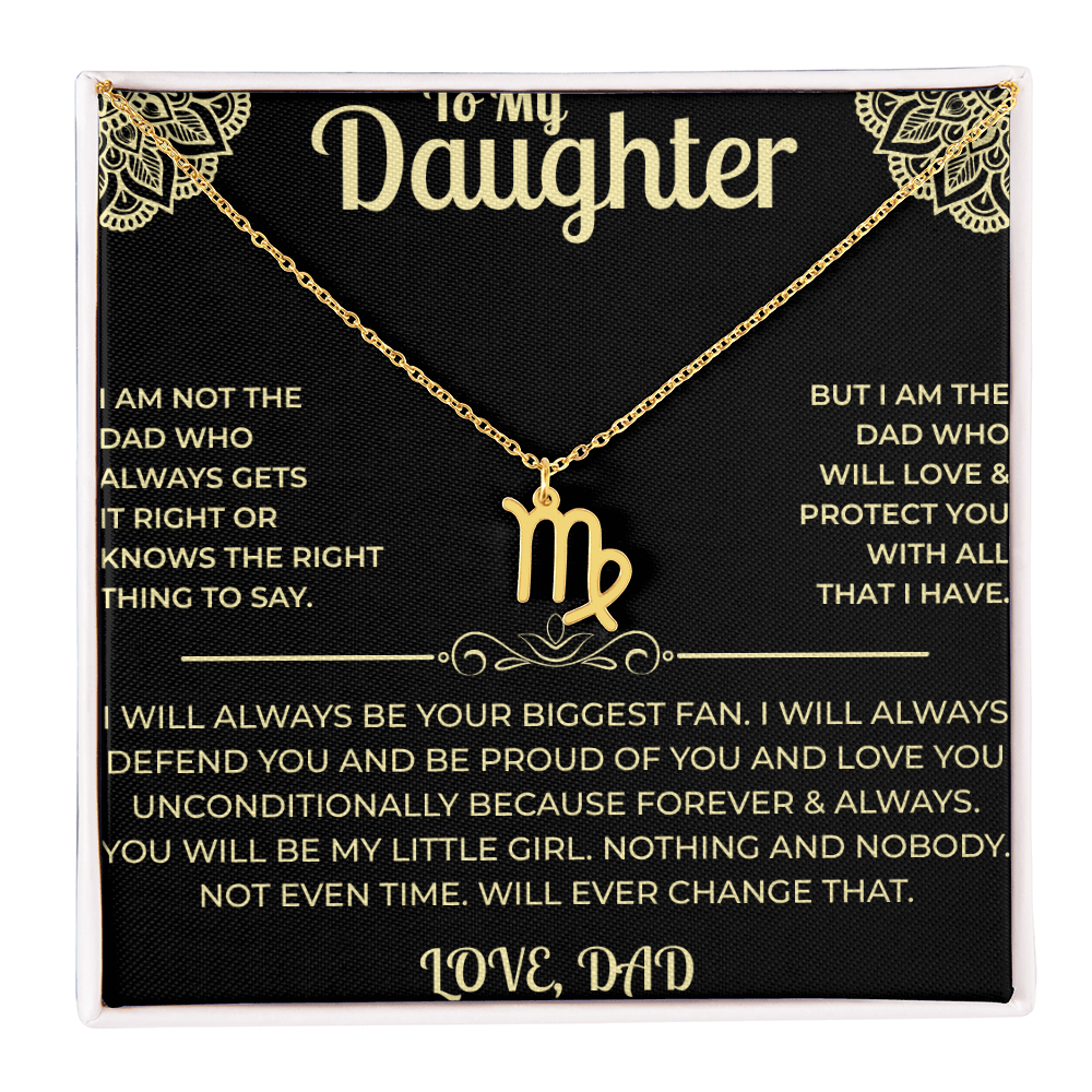 To My Daughter - Zodiac Sign Necklace