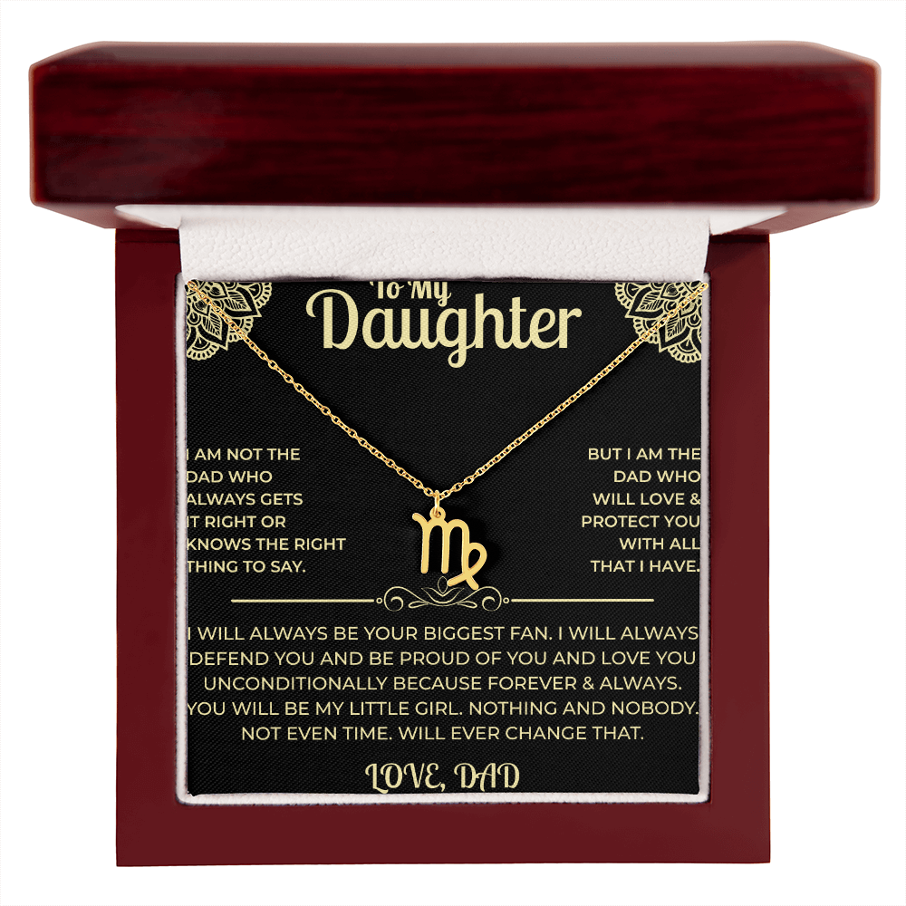 To My Daughter - Zodiac Sign Necklace