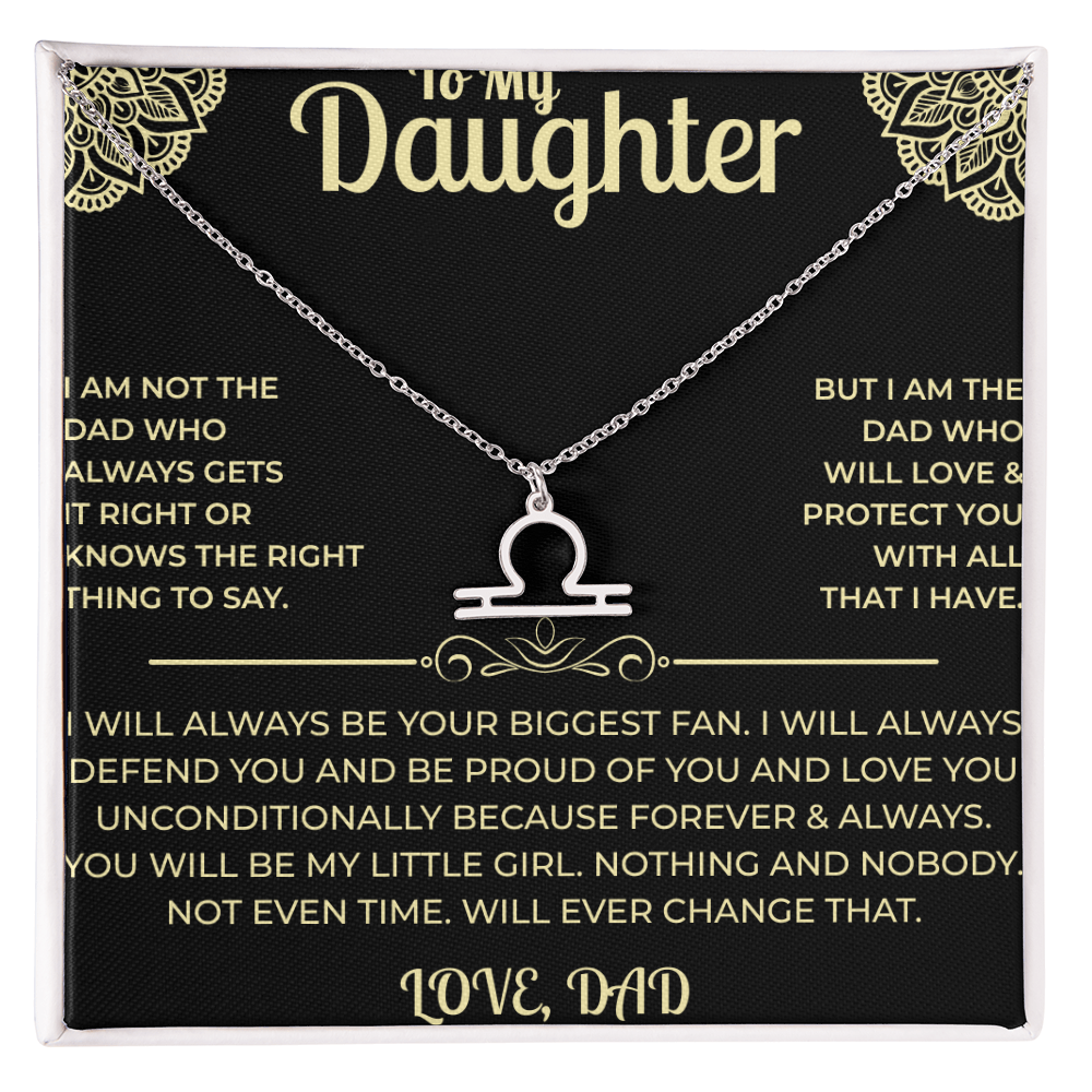 To My Daughter - Zodiac Sign Necklace