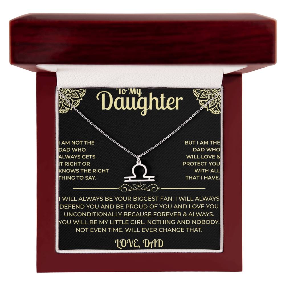 To My Daughter - Zodiac Sign Necklace