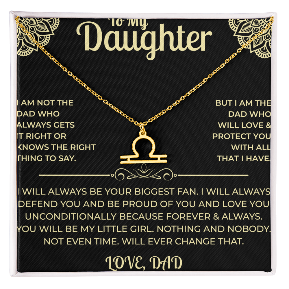 To My Daughter - Zodiac Sign Necklace