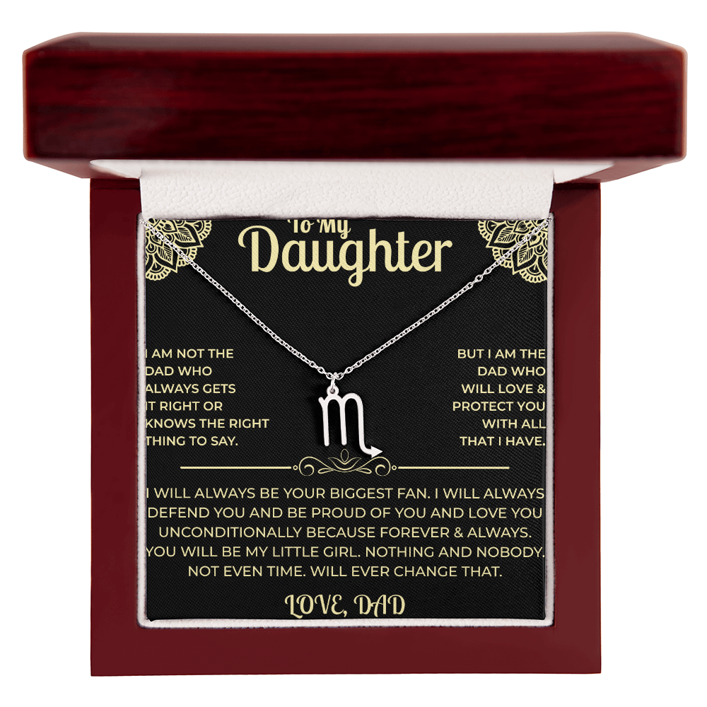 To My Daughter - Zodiac Sign Necklace