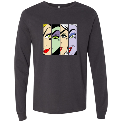 “Villain Eyes Only” pop‑art close‑up print of Disney villains’ eyes—each with its signature icon (apple, “M”, paw, tentacle).
