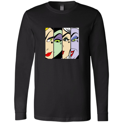 “Villain Eyes Only” pop‑art close‑up print of Disney villains’ eyes—each with its signature icon (apple, “M”, paw, tentacle).
