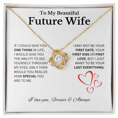 Soulmate, Necklace, Love knot, gift, mothers day, wife, heart, love, future wife, fiance