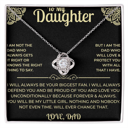 To My Daughter - Love Knot Necklace