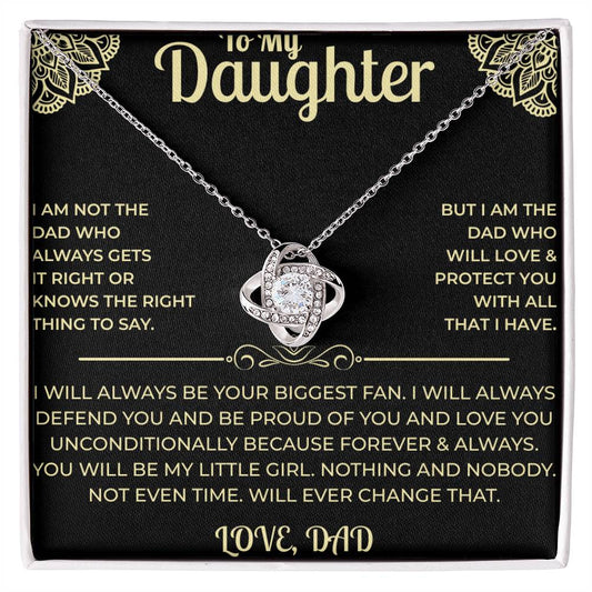 To My Daughter - Love Knot Necklace