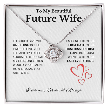 Soulmate, Necklace, Love knot, gift, mothers day, wife, heart, love, fiance, future wife