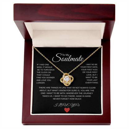 Soulmate, Necklace, Love knot, gift, mothers day, wife, heart, love