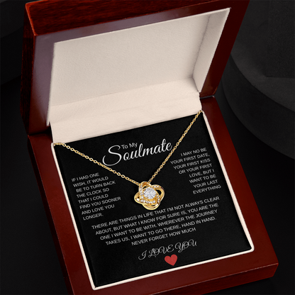 Soulmate, Necklace, Love knot, gift, mothers day, wife, heart, love