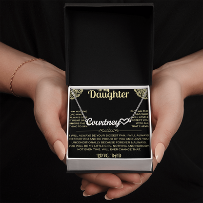 To My Daughter - Heart Name Necklace