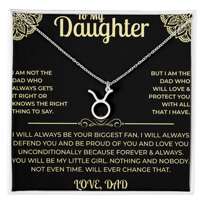 To My Daughter - Zodiac Sign Necklace