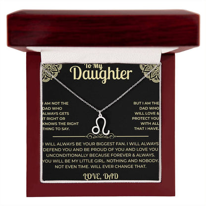 To My Daughter - Zodiac Sign Necklace