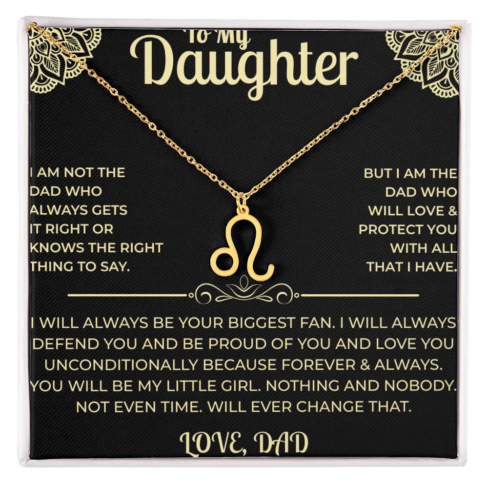 To My Daughter - Zodiac Sign Necklace