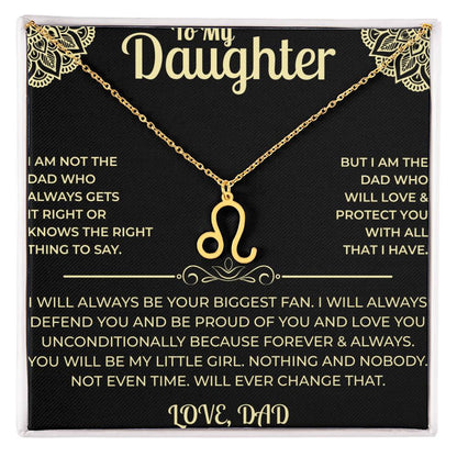 To My Daughter - Zodiac Sign Necklace