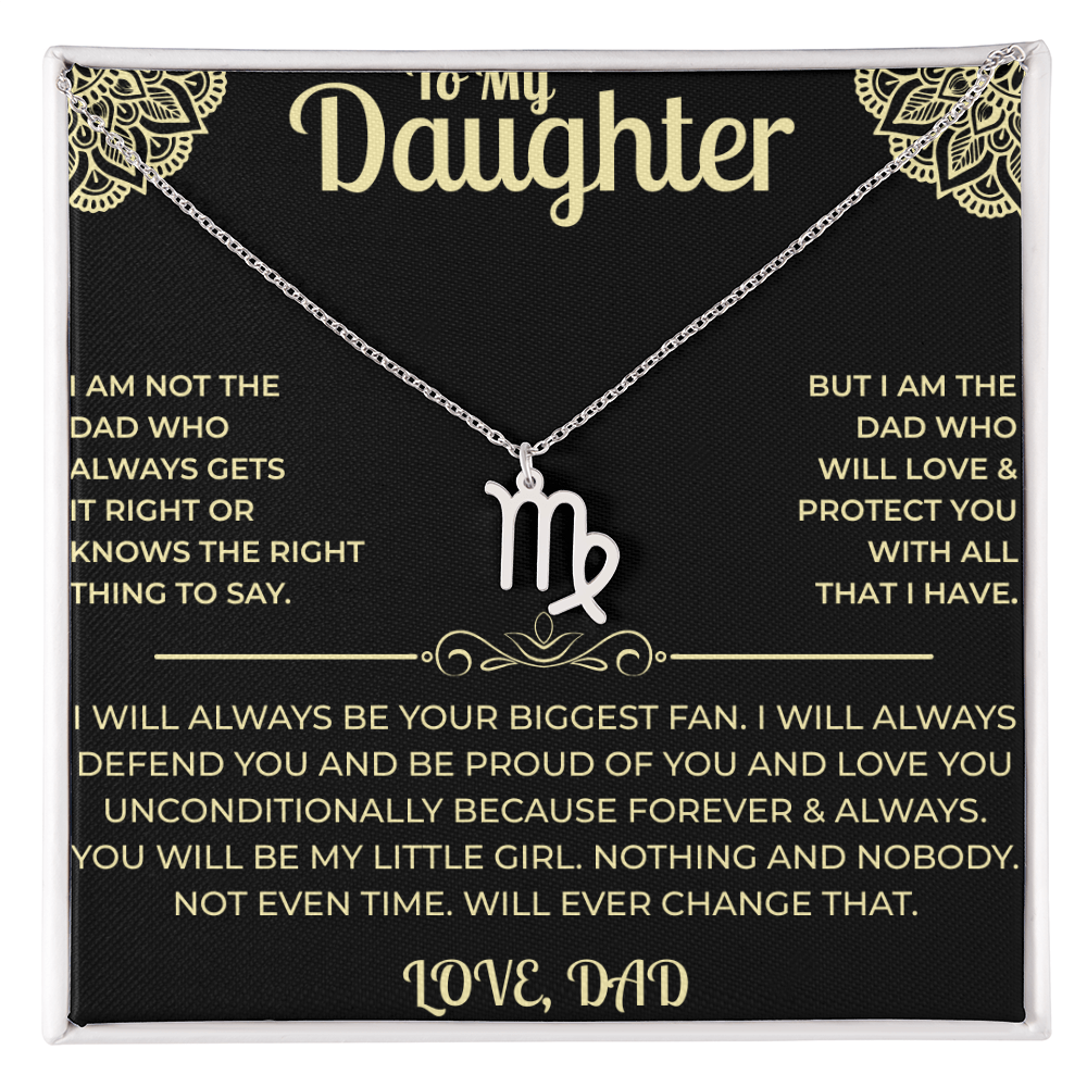 To My Daughter - Zodiac Sign Necklace