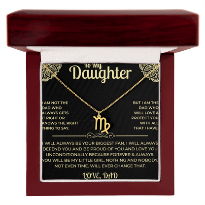 To My Daughter - Zodiac Sign Necklace