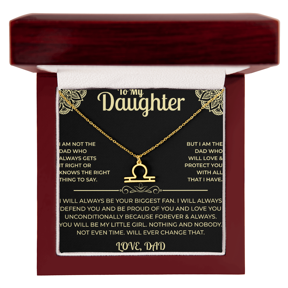 To My Daughter - Zodiac Sign Necklace